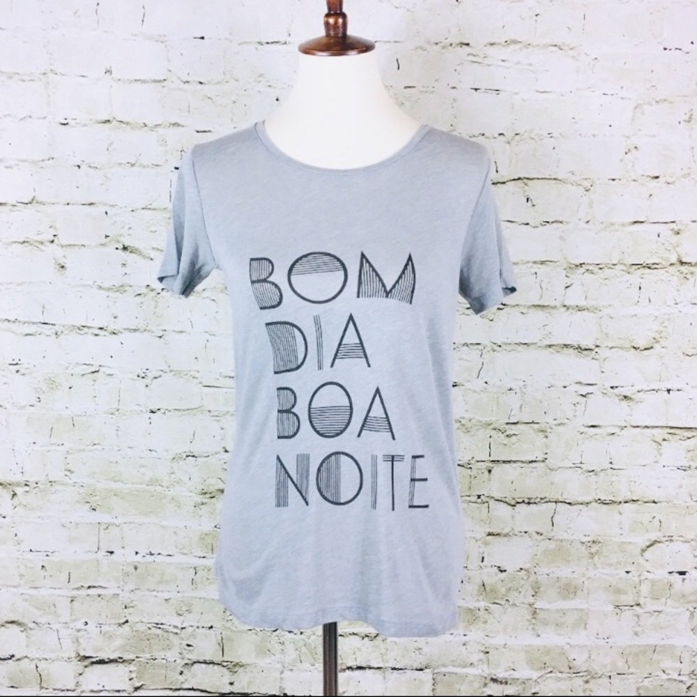 J. Crew Grey Bom dia Collector T-shirt (XS)